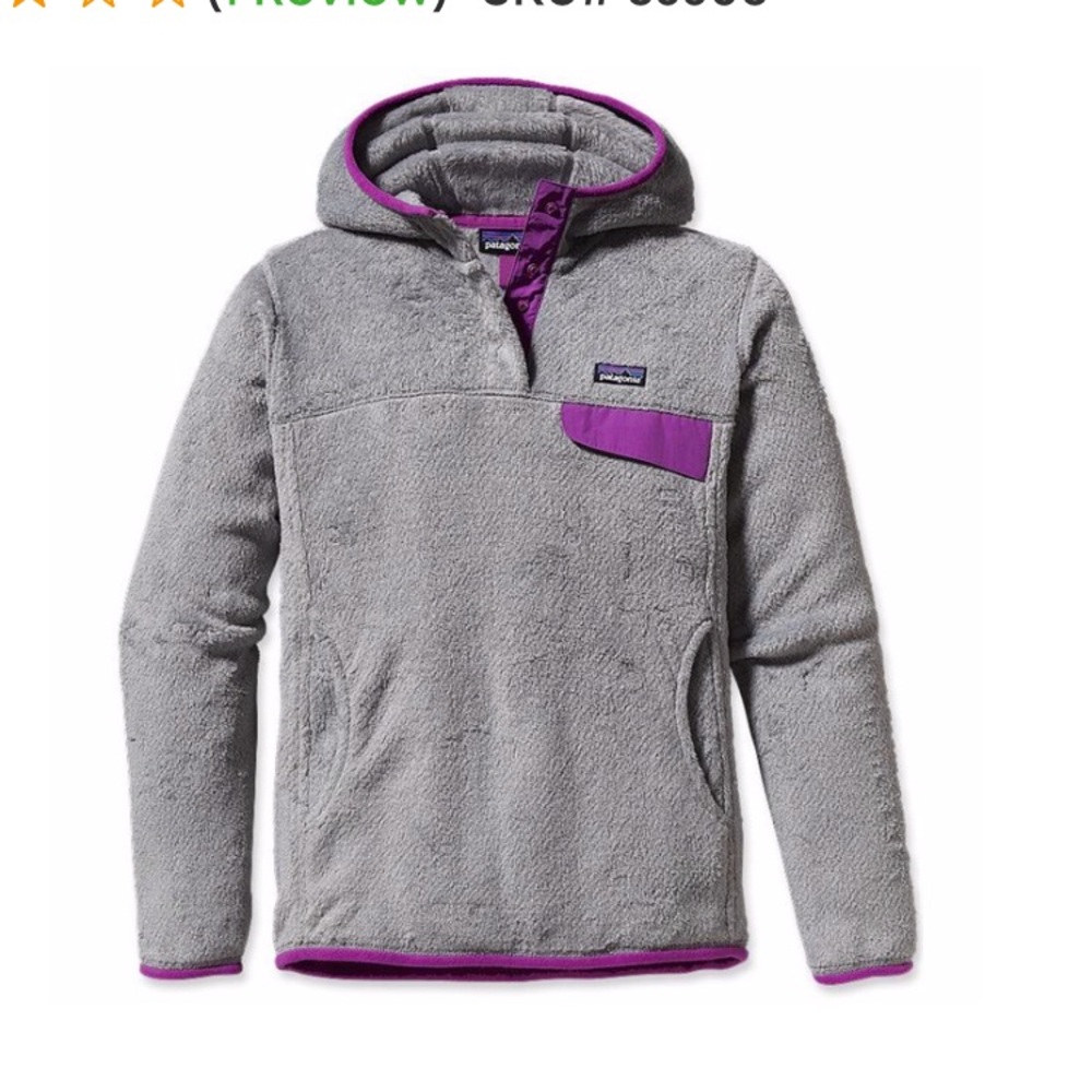 Patagonia Re-tool hoodie small gray and purple